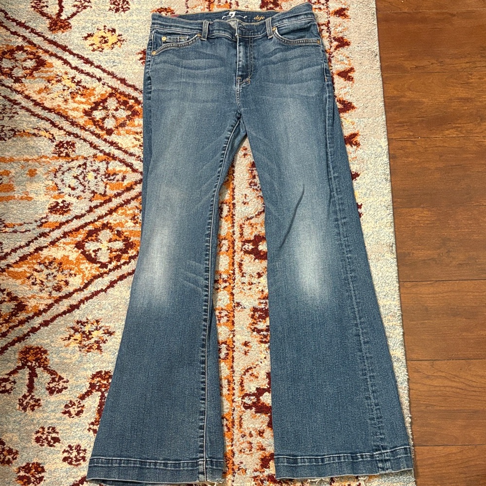 7 For All Mankind Women's Medium Blue Bootcut Jeans